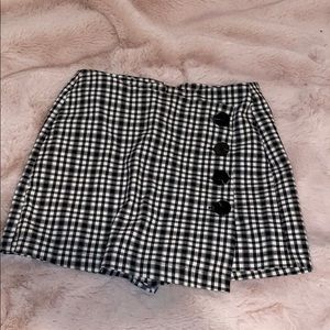 Checkered bershka skort